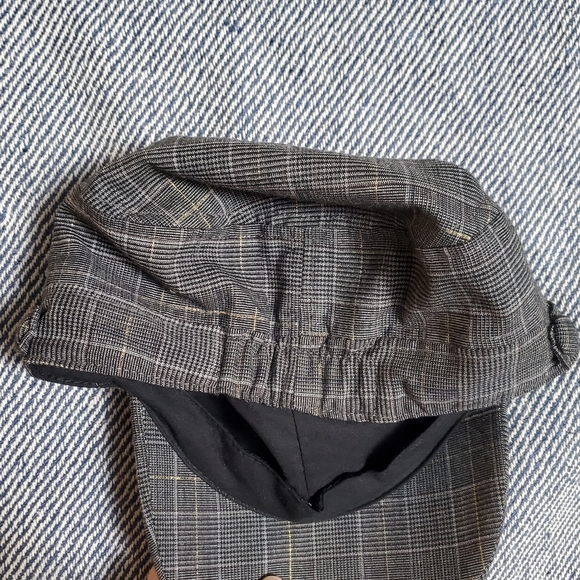 Military Hat - Fine Grey Plaid - Cotton-Lined - Size 57 cm - EUC - Picture 4 of 11